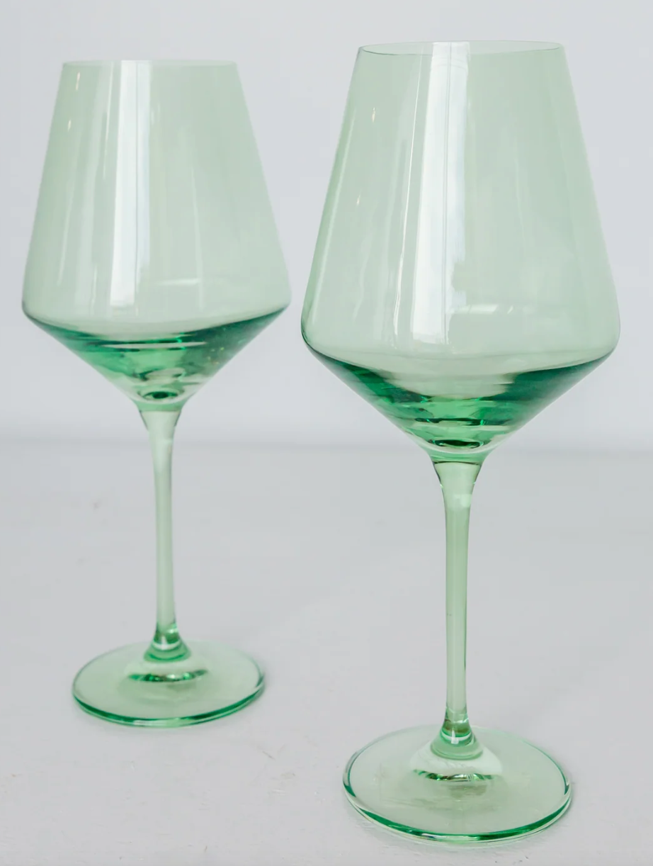 Mint Green Stemware Set of 2