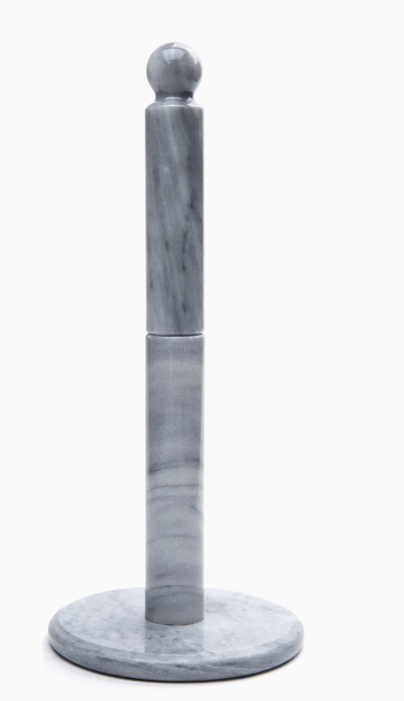 Marble Paper Towel Holder, White
