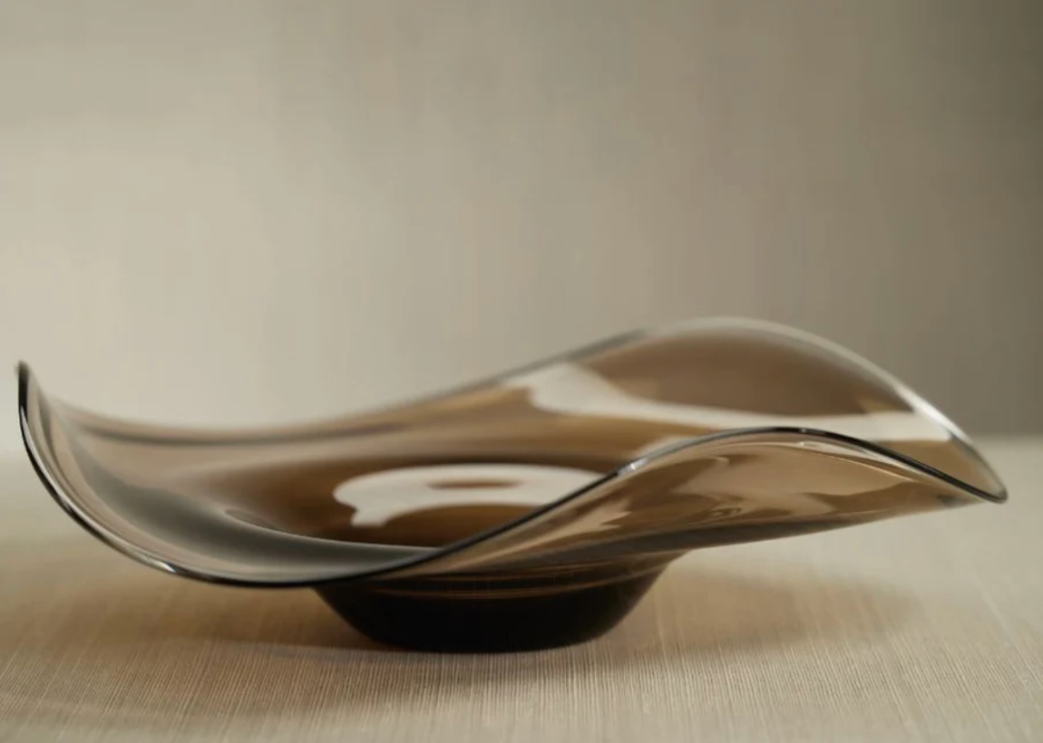 Tropezana Wave Glass Bowl 13.75"