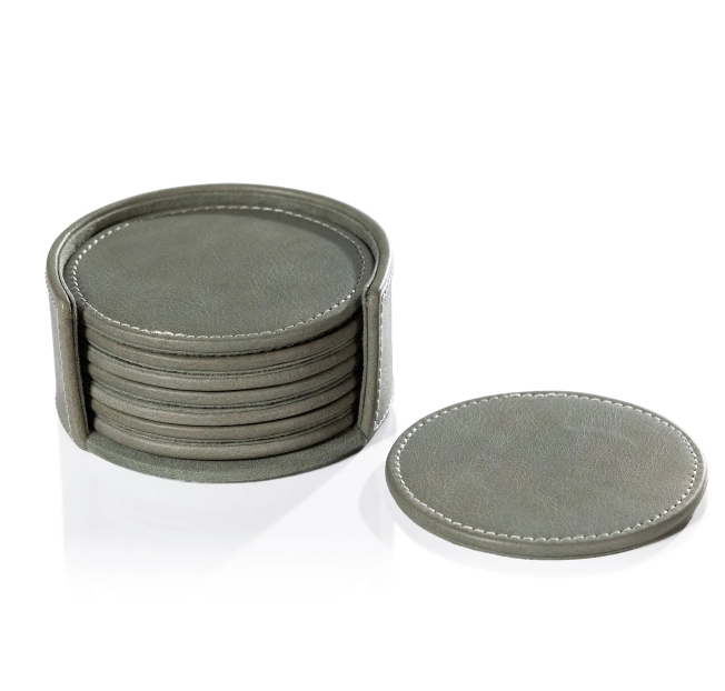 Leather Coasters - Set of 8