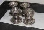 Silverplate Candle Holders Set/4