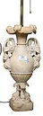 Italian Carved Alabaster Table Lamp