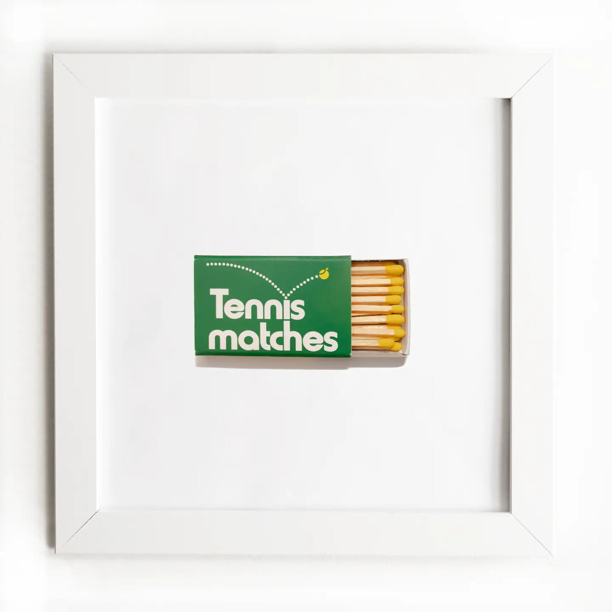 Tennis Matches White Frame