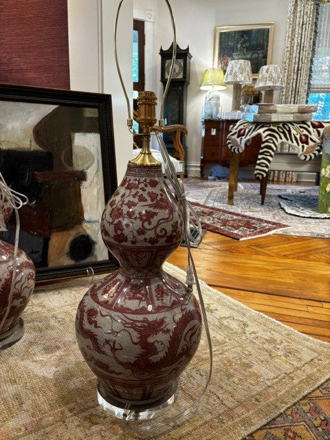Underglazed Red Gourd Lamp